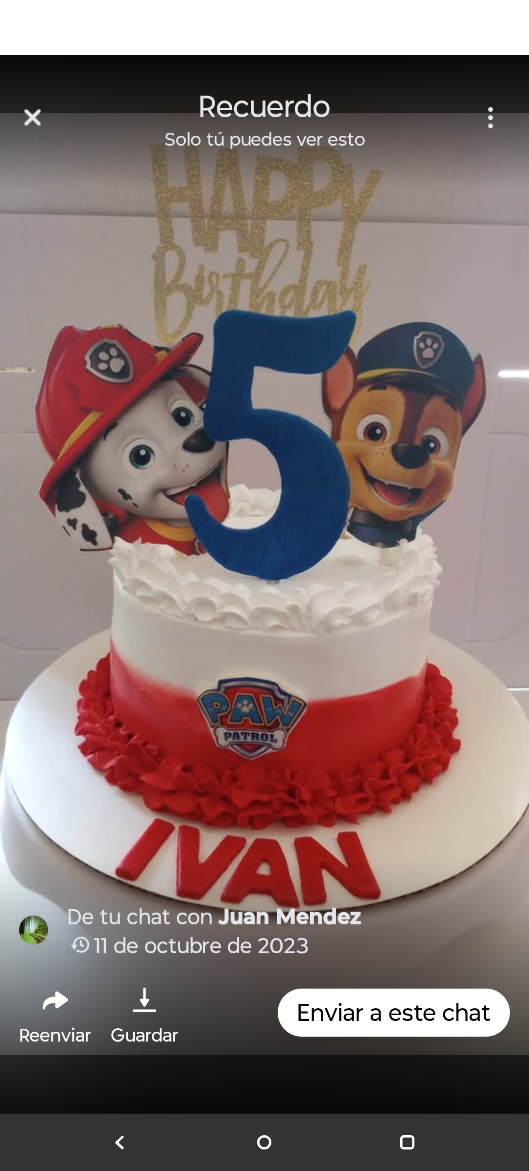 Pastel personalizado para cumpleaños de Isela's Postres