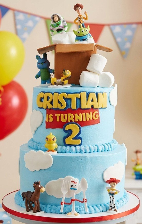 Pastel decorado para niños
